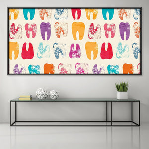 Tooth Stamp Canvas Art Clock Canvas