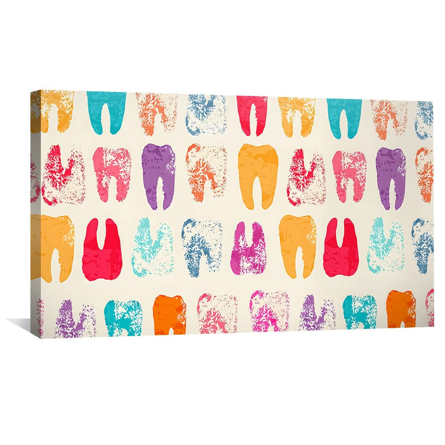 Tooth Stamp Canvas Art Clock Canvas