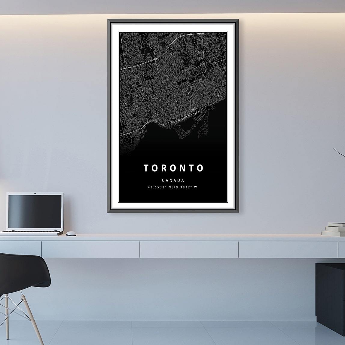 Toronto Black Map Canvas product thumbnail