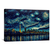 Toronto Starry Night Canvas Art Clock Canvas