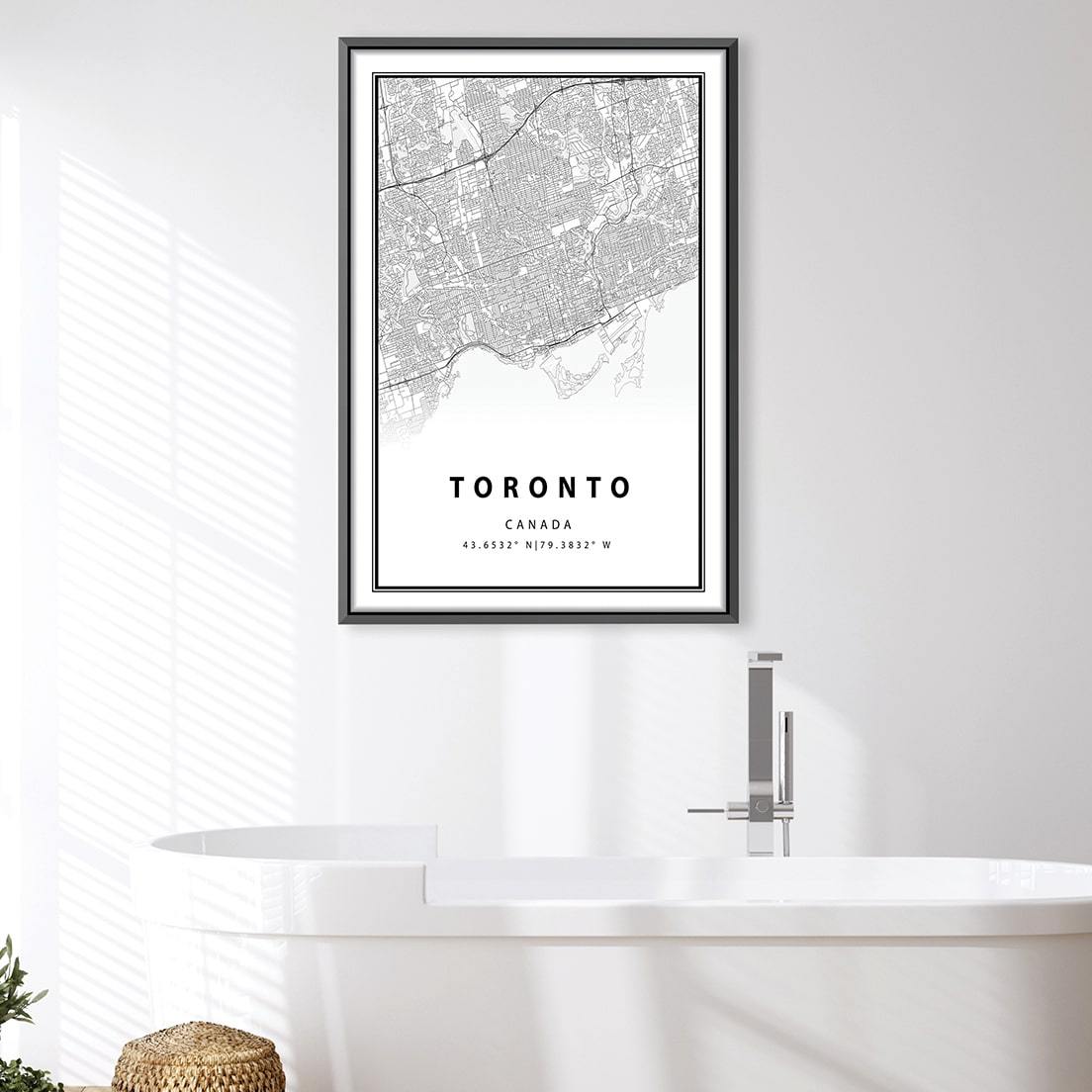 Toronto White Map Canvas product thumbnail