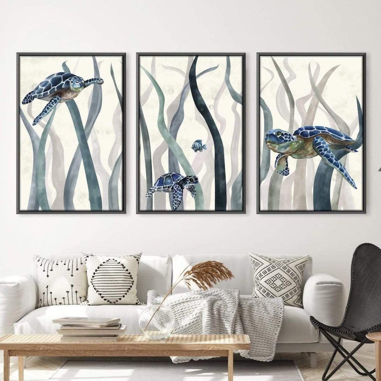 Tranquil Turtles Canvas Art Clock Canvas