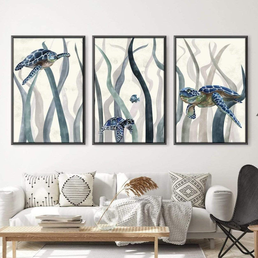 Tranquil Turtles Canvas Art Clock Canvas