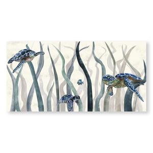 Tranquil Turtles Canvas - Single Panel Art Clock Canvas