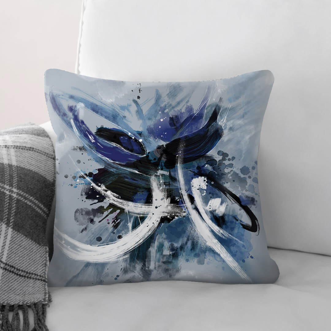 Tranquility Brushed Cushion Cushion Cushion Square Clock Canvas