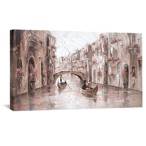 Tranquility, Venice Charm Canvas Art Clock Canvas