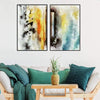Transcend Colors Canvas Art Set of 2 / 40 x 60cm / Unframed Canvas Print Clock Canvas