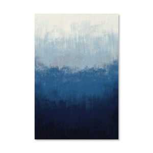 Transitioned Blue Canvas Art Clock Canvas