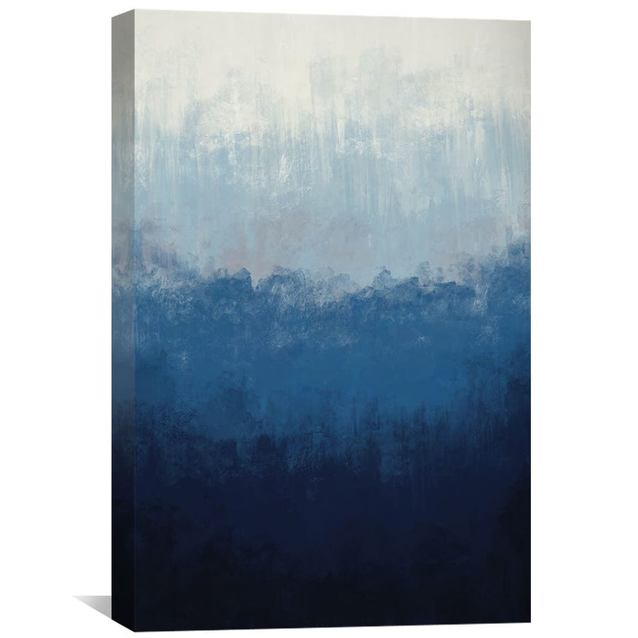 Transitioned Blue Canvas Art 30 x 45cm / Unframed Canvas Print Clock Canvas