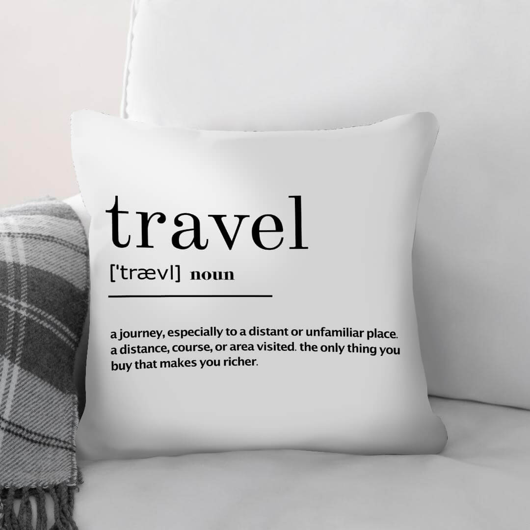 Travel Definition B Cushion Cushion Cushion Square Clock Canvas