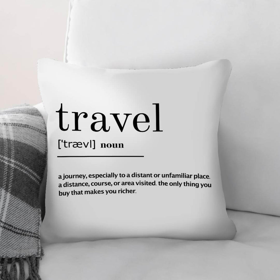 Travel Definition B Cushion Cushion Cushion Square Clock Canvas