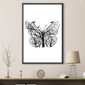Tree of Illusion Butterfly Canvas Art 30 x 45cm / Unframed Canvas Print Clock Canvas