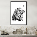 Tree of Illusion Eagle Canvas Art 30 x 45cm / Unframed Canvas Print Clock Canvas