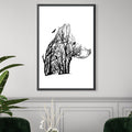 Tree of Illusion Wolf Canvas Art 30 x 45cm / Unframed Canvas Print Clock Canvas