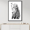 Tree of Illusion Woman Canvas Art 30 x 45cm / Unframed Canvas Print Clock Canvas