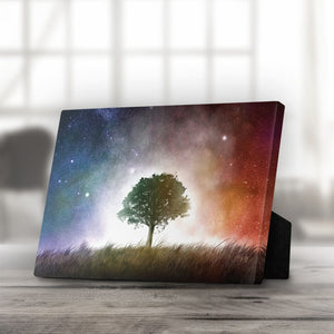 Tree of Light Desktop Canvas Desktop Canvas 25 x 20cm Clock Canvas