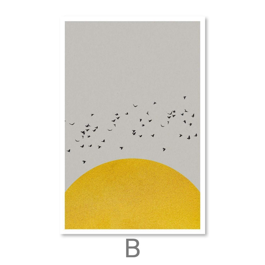 Tree Shadow Canvas Art B / 30 x 45cm / Unframed Canvas Print Clock Canvas