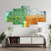 Tree Stages Canvas - 5 Panel Art Clock Canvas