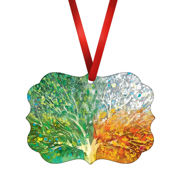 Tree Stages Ornament Christmas Ornament Victorian 10.8 x 8cm Clock Canvas