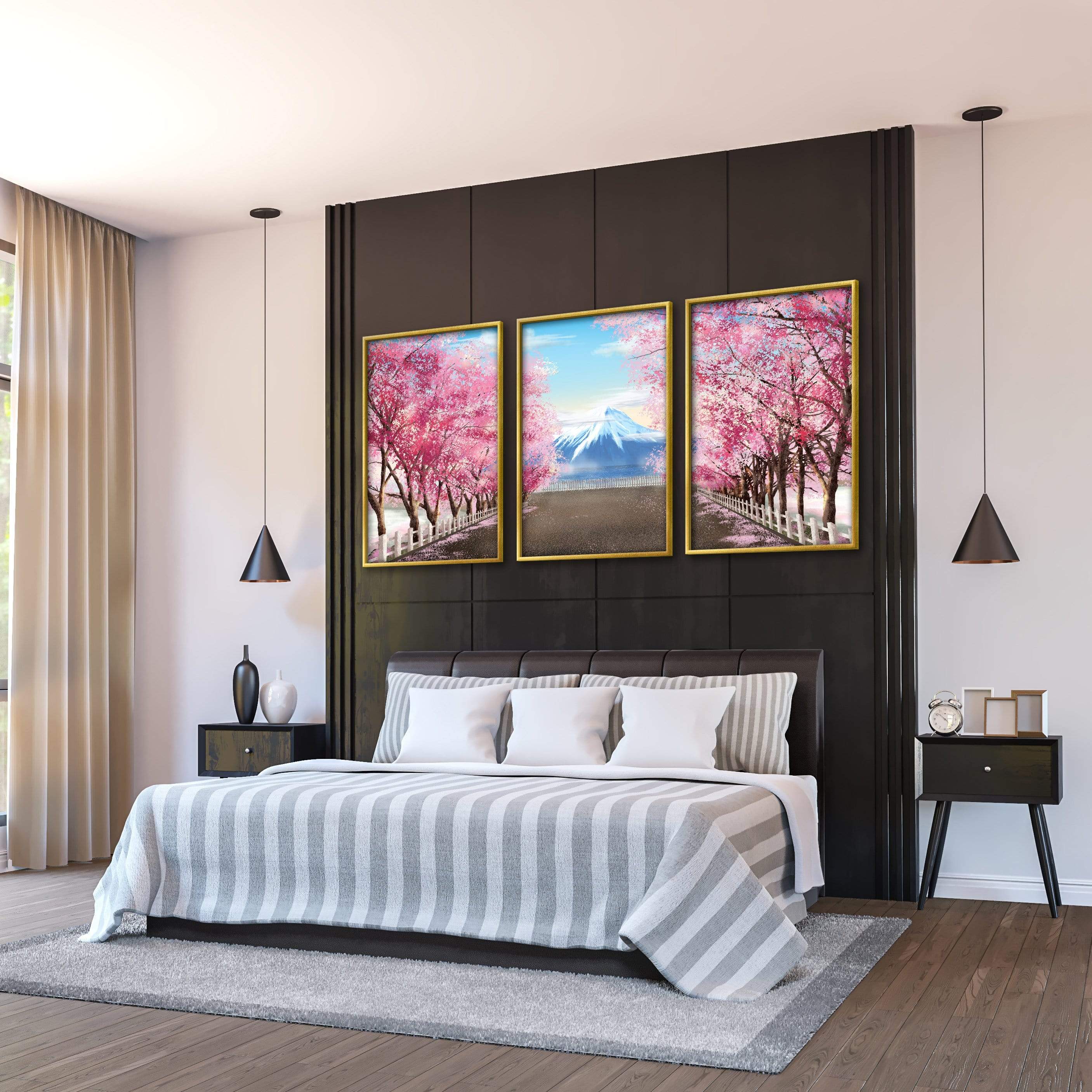 Trees Of Fuji Canvas Art Clock Canvas