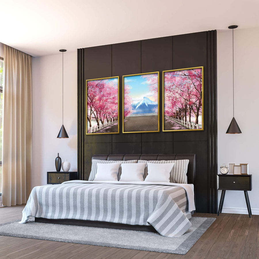 Trees Of Fuji Canvas Art Clock Canvas