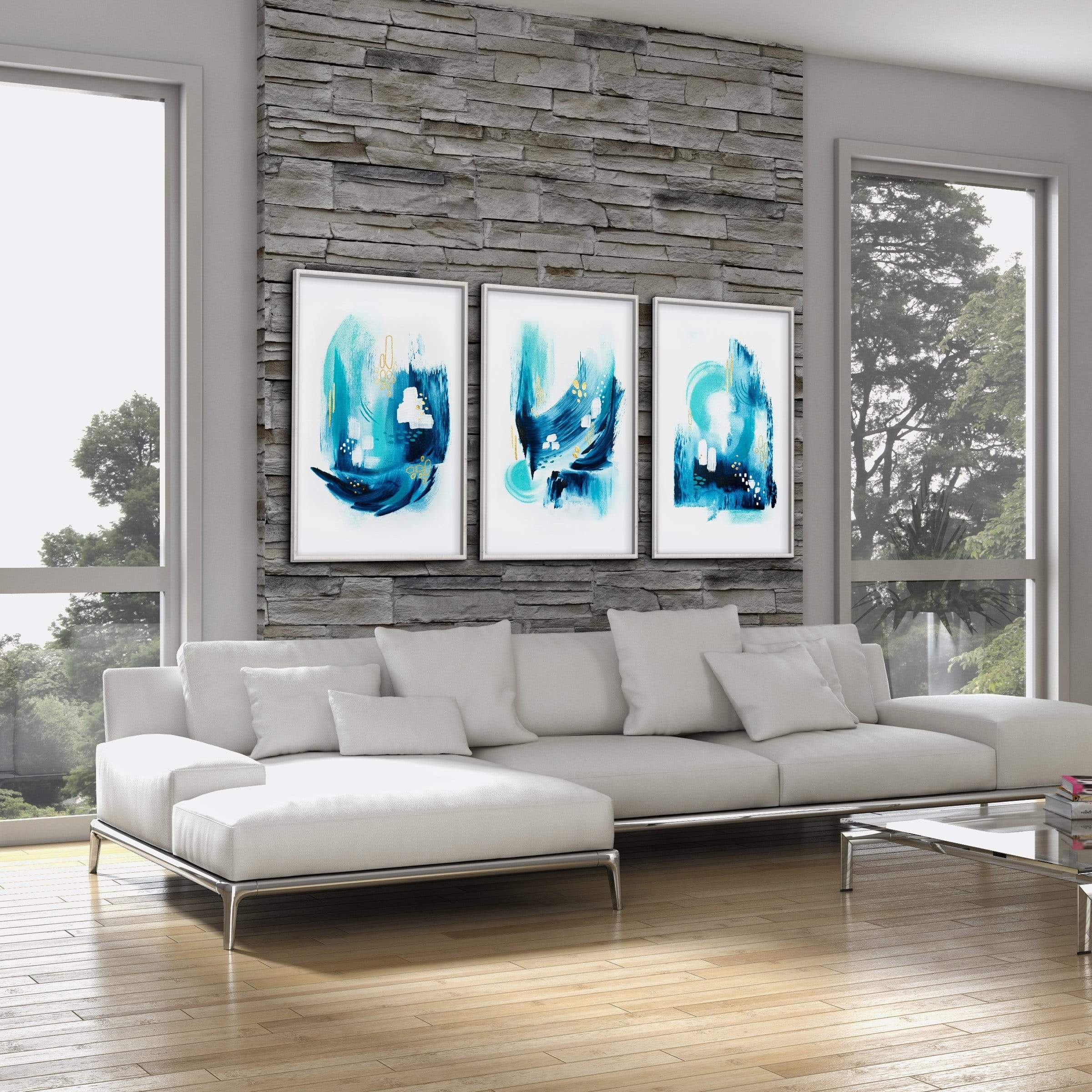 Trident Seas Canvas Art Clock Canvas