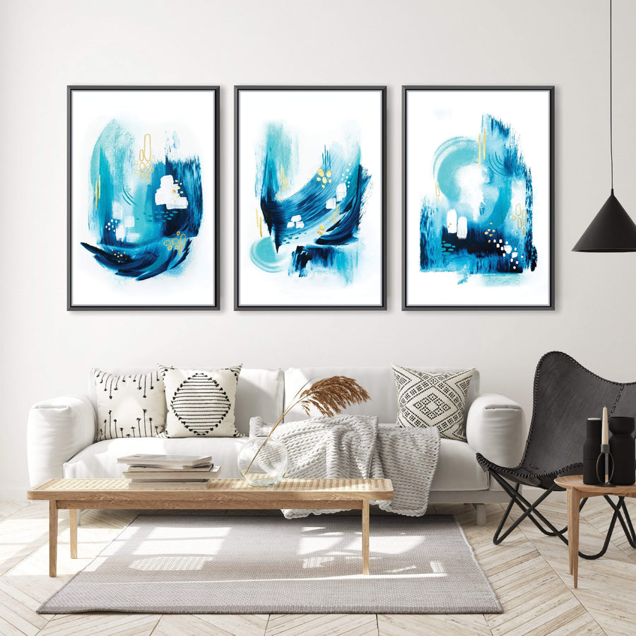 Trident Seas Canvas Art Clock Canvas