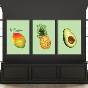 Tropical Fruit Canvas Art Clock Canvas