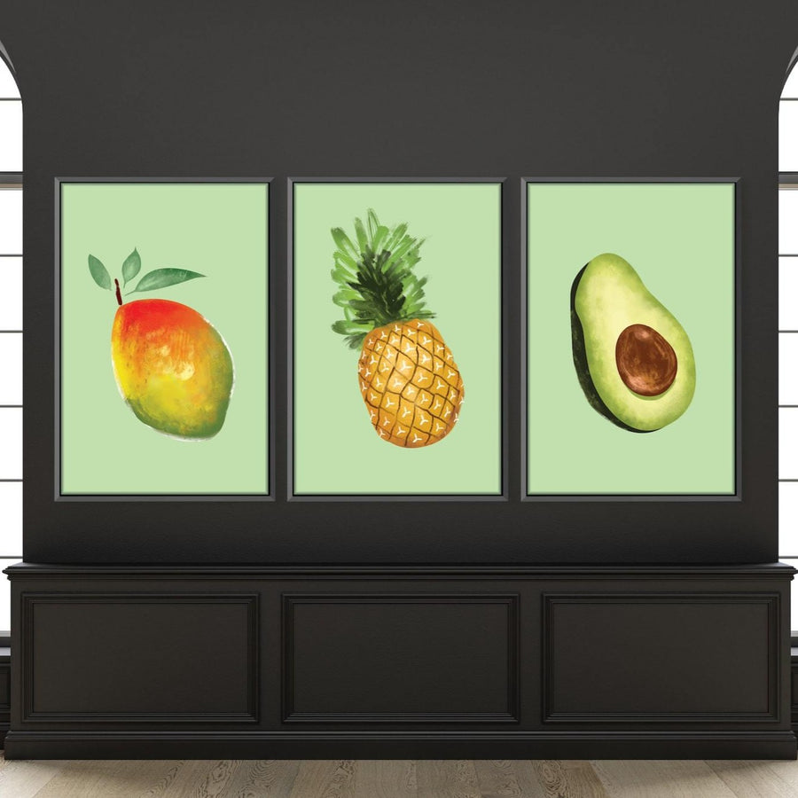 Tropical Fruit Canvas Art Clock Canvas