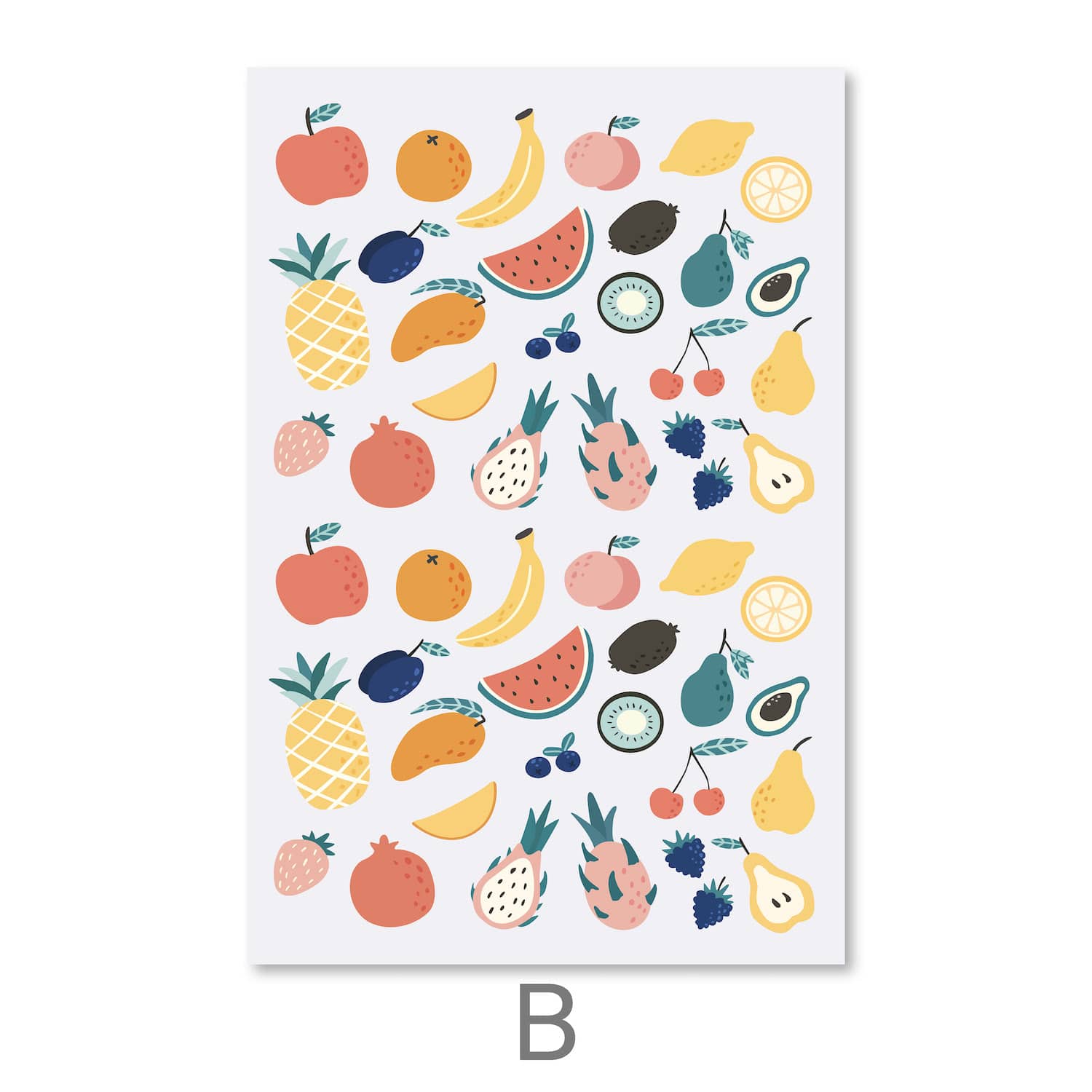 Tropical Fruities Canvas Art Clock Canvas