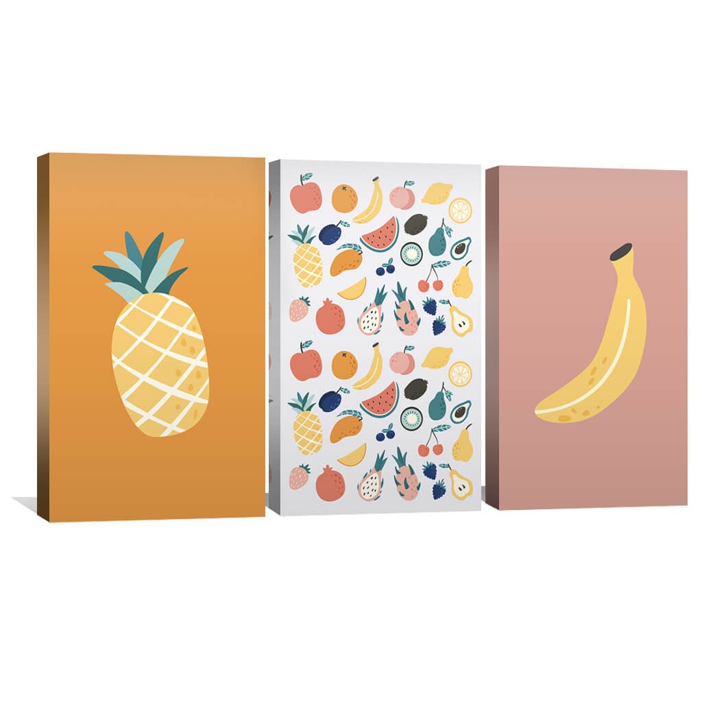 Tropical Fruities Canvas Art Clock Canvas