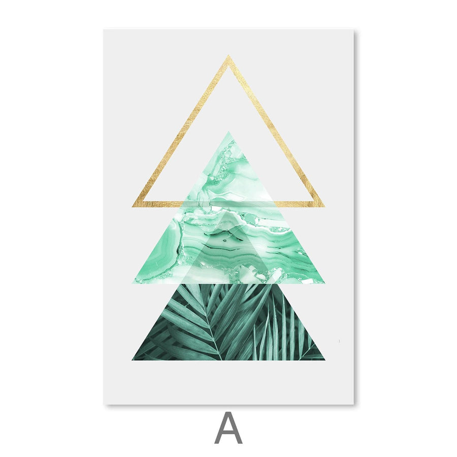 Tropical Geometry I Canvas Art A / 30 x 45cm / Unframed Canvas Print Clock Canvas