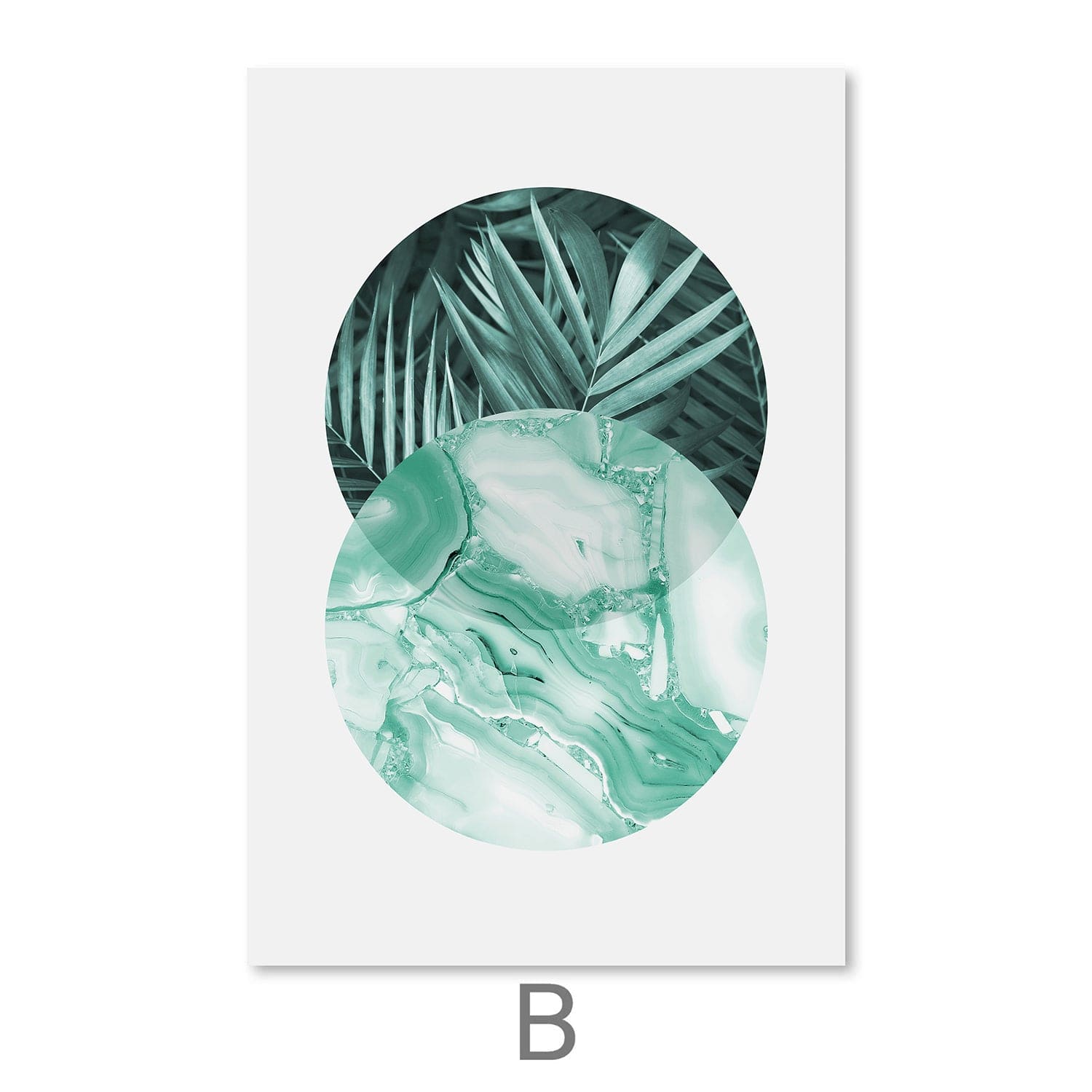 Tropical Geometry I Canvas Art B / 30 x 45cm / Unframed Canvas Print Clock Canvas
