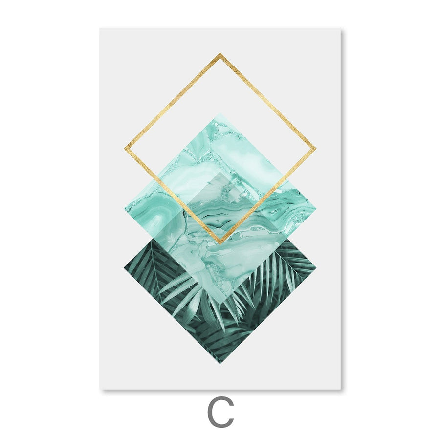Tropical Geometry II Canvas Art Clock Canvas