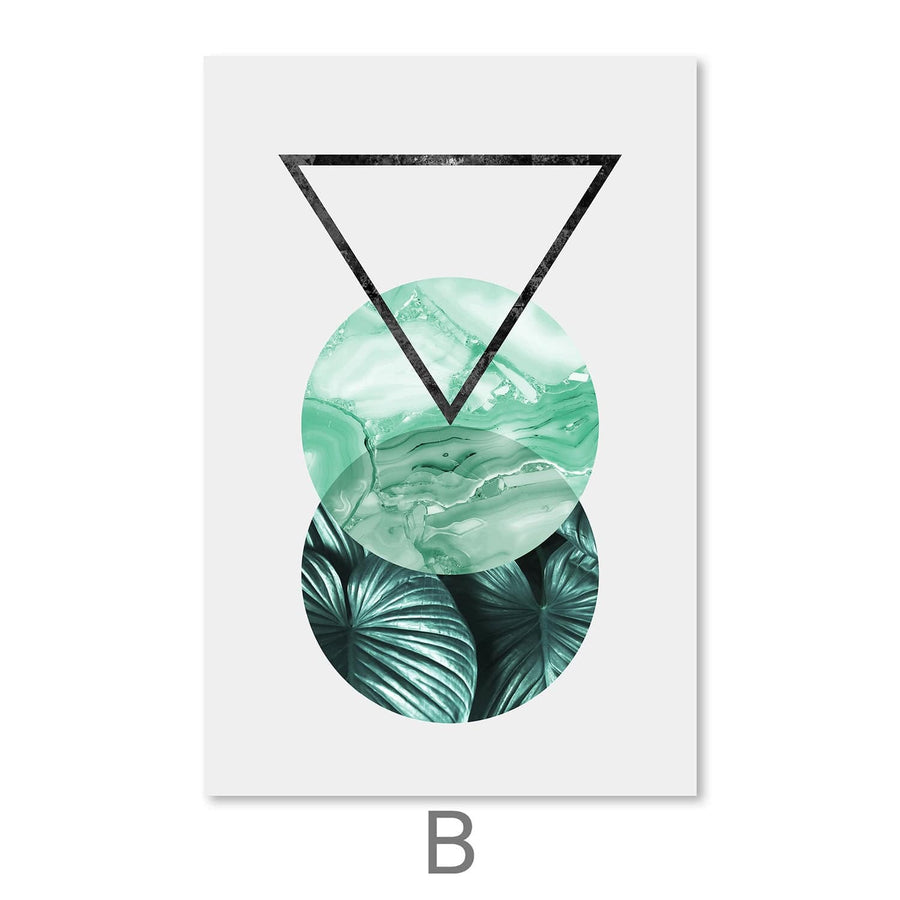 Tropical Geometry II Canvas Art Clock Canvas