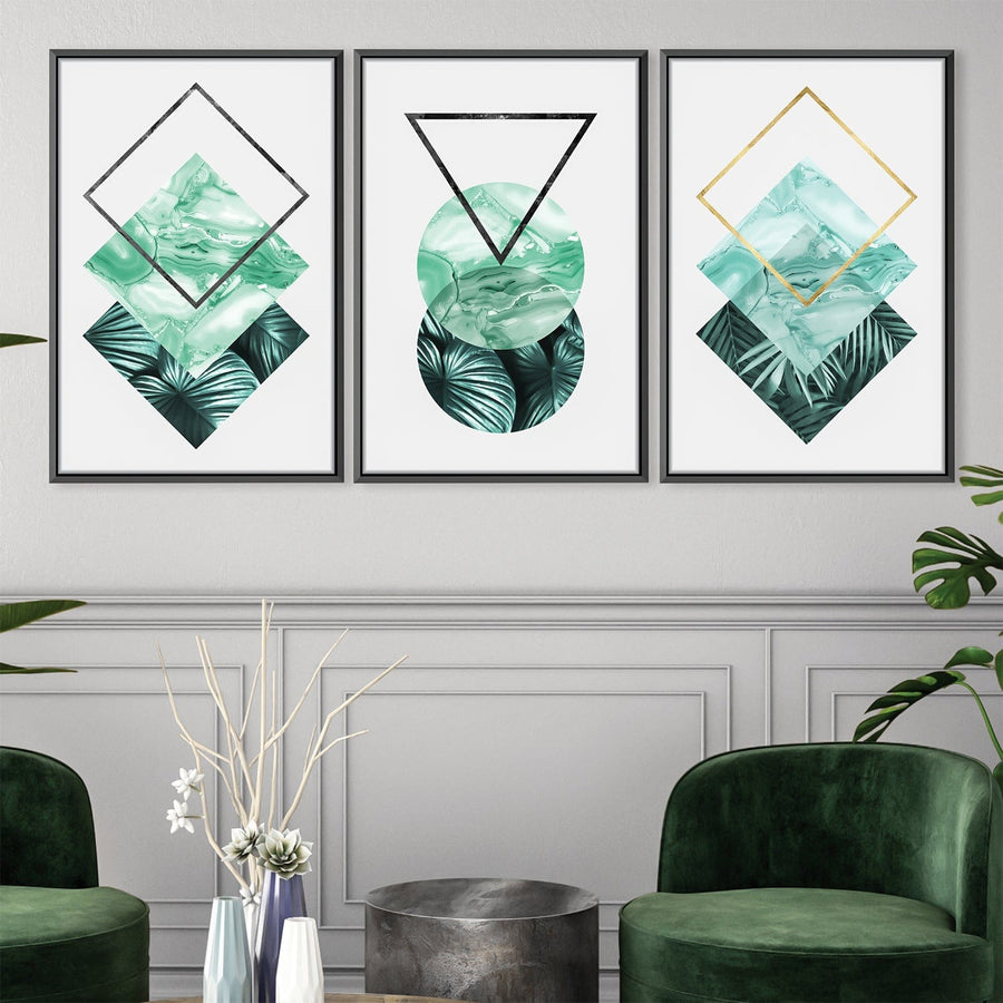 Tropical Geometry II Canvas Art Clock Canvas