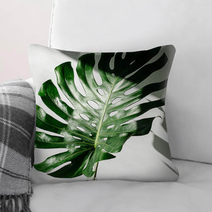 Tropical Leaf A Cushion Cushion Cushion Square Clock Canvas