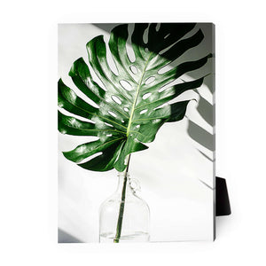 Tropical Leaf A Desktop Canvas Desktop Canvas 13 x 18cm Clock Canvas