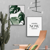 Tropical Leaf Canvas Art Clock Canvas