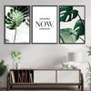 Tropical Leaf Canvas Art Clock Canvas