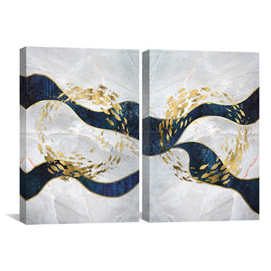 Tropical Reef Canvas Art Set of 2 / 40 x 60cm / Unframed Canvas Print Clock Canvas
