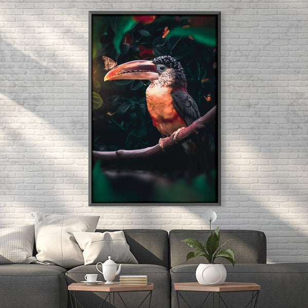 Tropical Toucan Canvas Art Clock Canvas