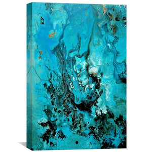 Turquoise Ocean Canvas Art Clock Canvas