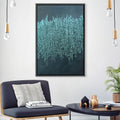 Turquoise Shimmer Canvas Art 30 x 45cm / Unframed Canvas Print Clock Canvas