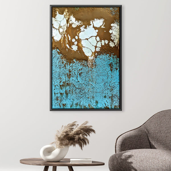 Turquoise Shore Canvas Art 30 x 45cm / Unframed Canvas Print Clock Canvas