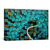 Turquoise Tree Canvas Art Clock Canvas