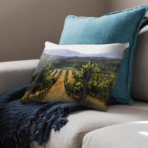 Tuscan Vinyard Cushion Cushion Cushion Landscape Clock Canvas