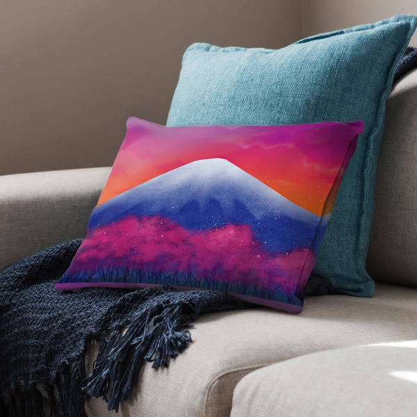 Twilight Fuji Cushion Cushion 48 x 33cm Clock Canvas