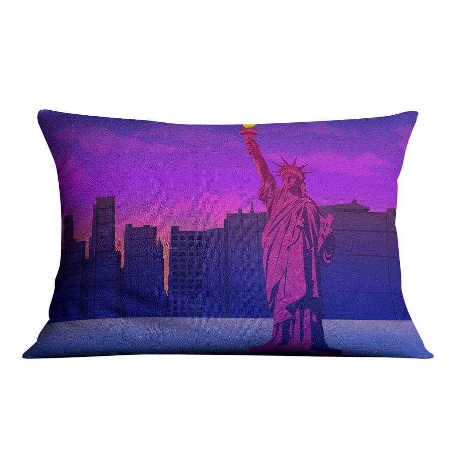 Twilight Liberty Cushion Cushion 48 x 33cm Clock Canvas