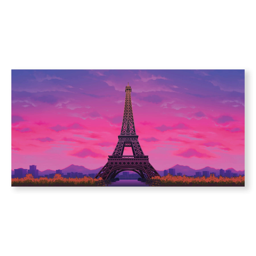 Twilight Paris Canvas Art Clock Canvas